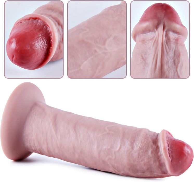 33 cm XXXL Īsts Dildo ar Spēcīgu Piesūcekni un Biezu Diametru