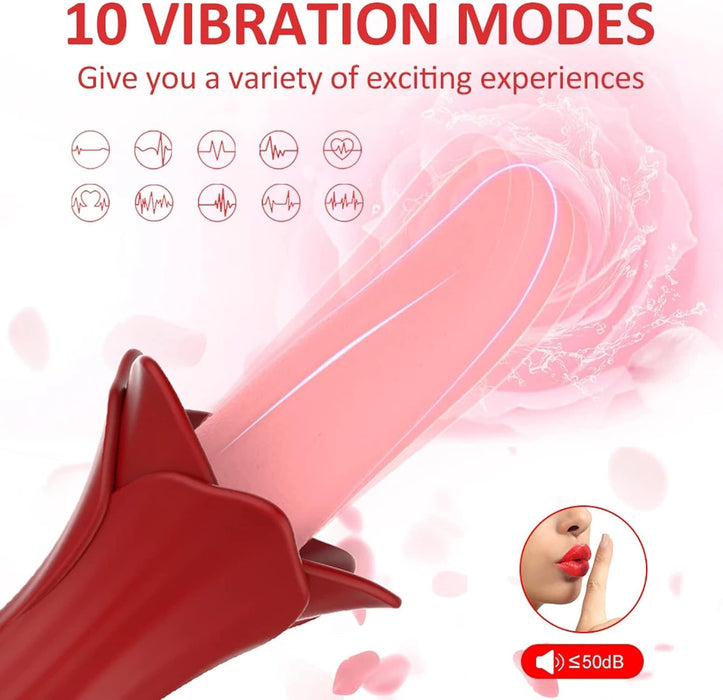 Vibrators sievietēm ar mēles siekalu un 10 vibrācijas režīmiem