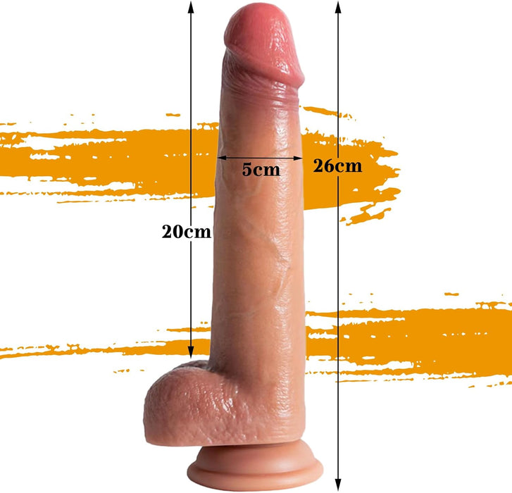 Realistisks 21,5 cm Dildo ar Spēcīgu Piestiprinājumu Jūsu Komfortam