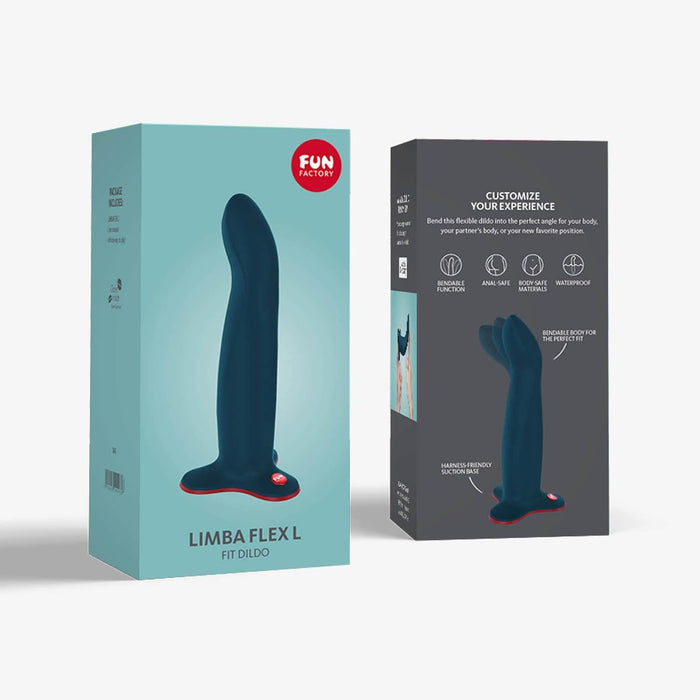 LIMBA FLEX L elastīgs dildo no medicīniskā silikona ar stingru piesūcekni