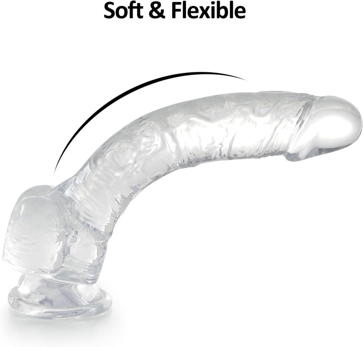 Reālistisks 35,5 cm garš gigantiskais dildo ar spēcīgu piesūcekni