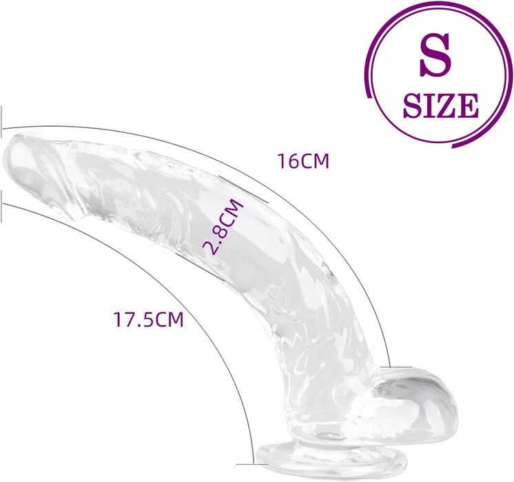 Изогнутый реалистичный дилдо для женщин и мужчин с сильной присоской