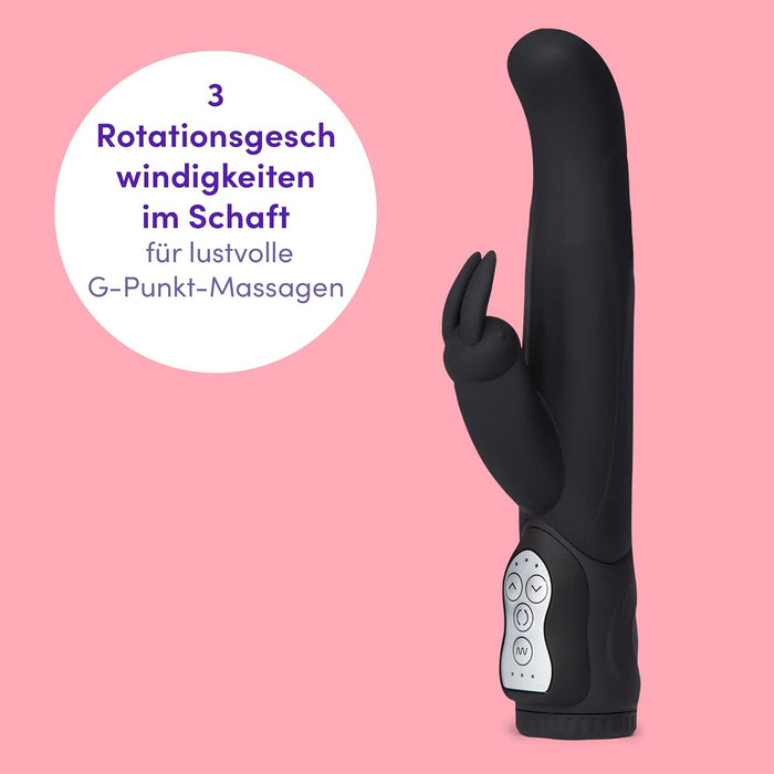 Jaudinošs 14 cm truša vibrators ar G-punkta un klitora stimulāciju