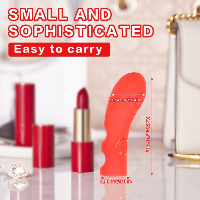 Мини-вибратор для пальца с 10 режимами вибрации и сильной присоской