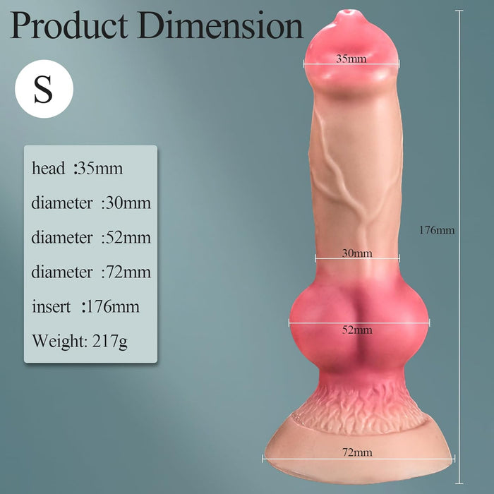 Реалистичный большой догги дилдо с сильной присоской – 5 размеров