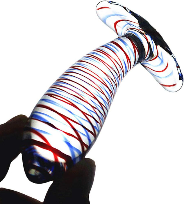 SM Анальная пробка Ø35 мм с сильной присоской – гибкий кристальный анальный дилдо