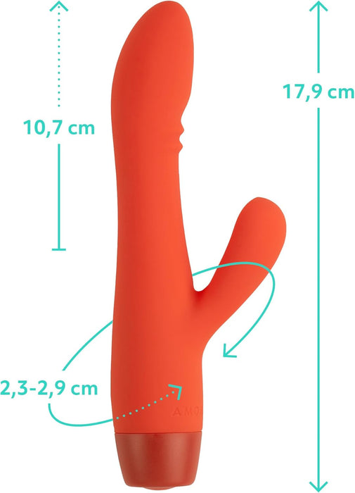 Joy Rabbit Vibrators ar dubultu stimulāciju un elastīgu dizainu ar USB uzlādi