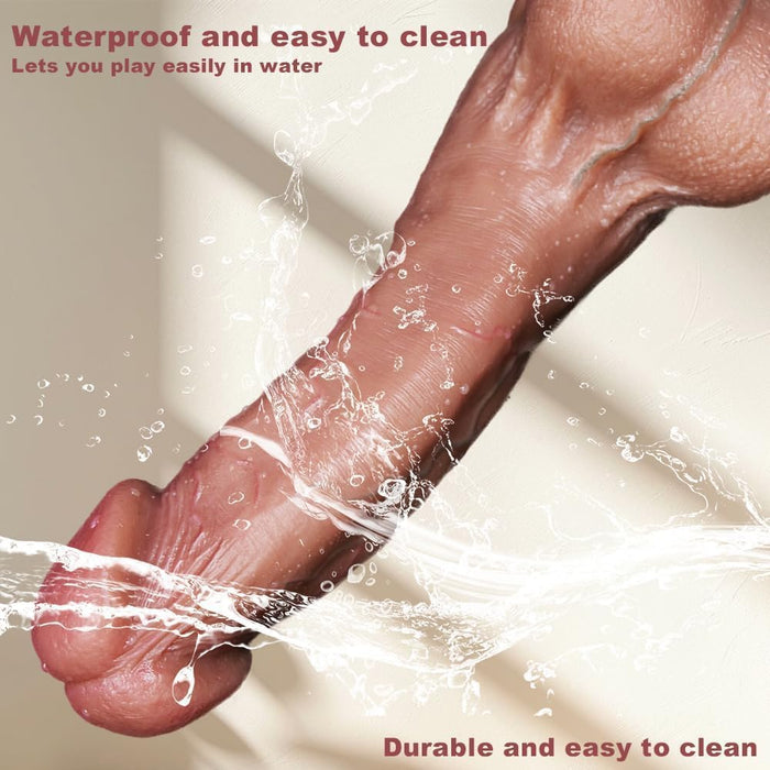 Экстра длинный гибкий реалистичный силиконовый дилдо с сильной присоской