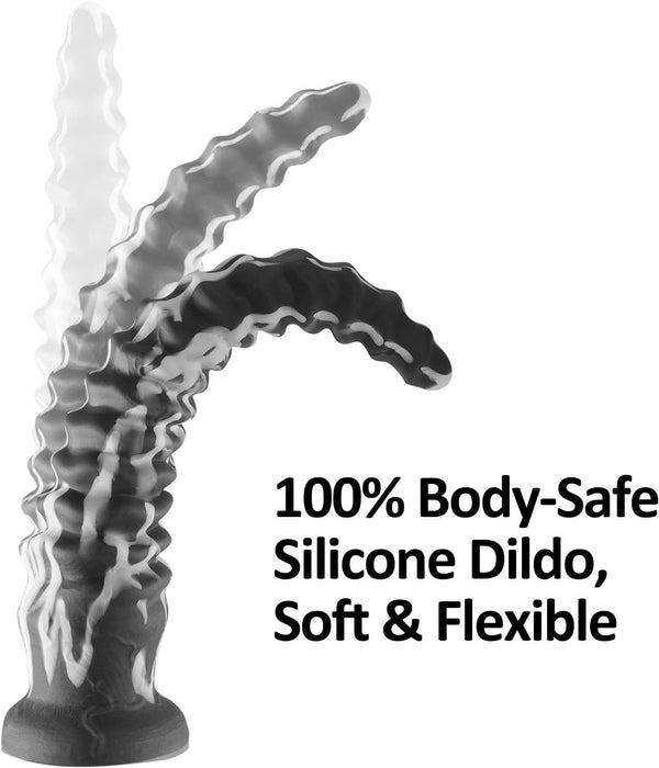 50 cm Spiralveida Fantāzijas Dildo ar Spēcīgu Piesūcekni Bez Rokām