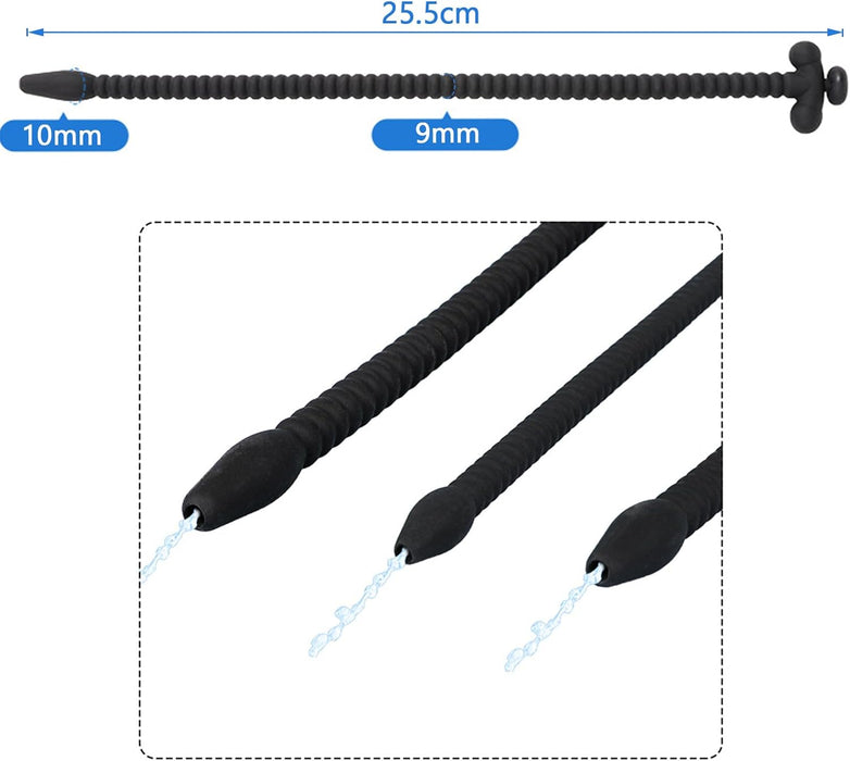 Силиконовый мужской дилатор уретры 25 см с сильной присоской и пустотелым дизайном