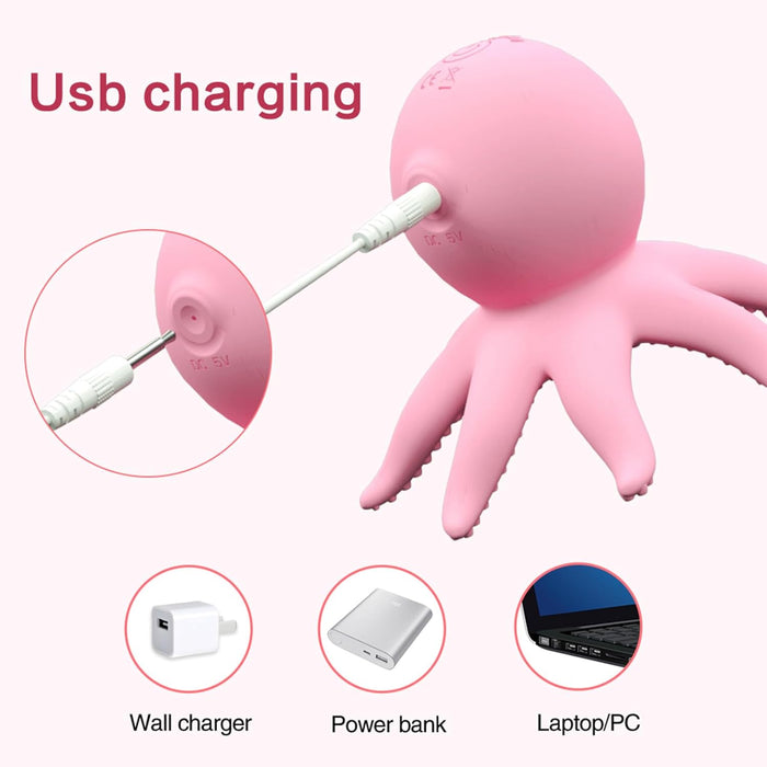 Электрический стимулятор груди и клитора с сильной присоской и 10 режимами вибрации, набор из 2 шт.