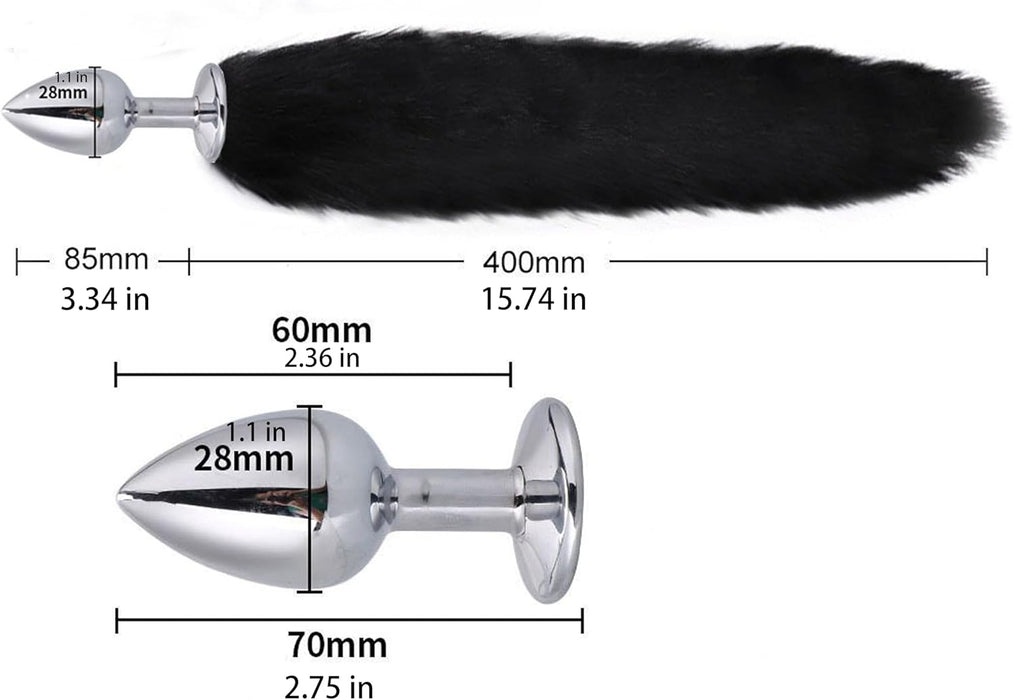 4 gab. Metāla Anālie Dildo ar Lapsas Astēm un Kaķa Ausīm BDSM un Cosplay Rotaļlietas Pāriem