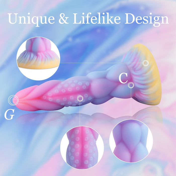 8.14 collu reālistisks silikona monstrs dildo ar spēcīgu piesūcekni