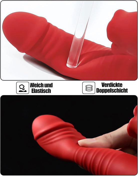 Вибратор 5IN1 для женщин с сильной присоской, 10 режимов вибрации и стимуляции G-точки