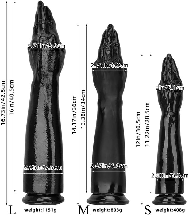 Реалистичный большой дилдо в форме руки с сильной присоской и XL размером