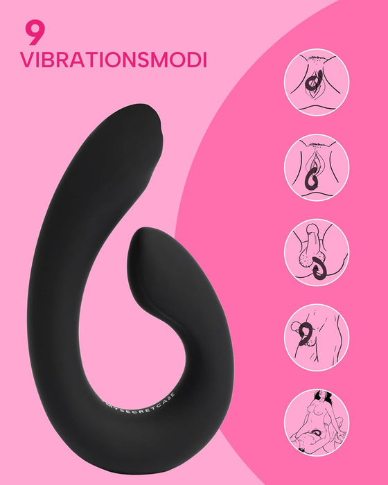 Дискретный вибратор для клитора и влагалища с сильной присоской для пар