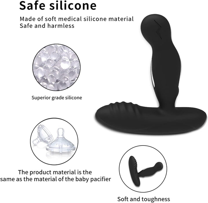 Анал-вибратор с 16 вибрационными и 3 импульсными режимами для стимуляции простаты и точки G