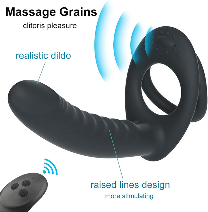 3-in-1 pāru vibrators ar silikona pārklājumu un tālvadības pulti