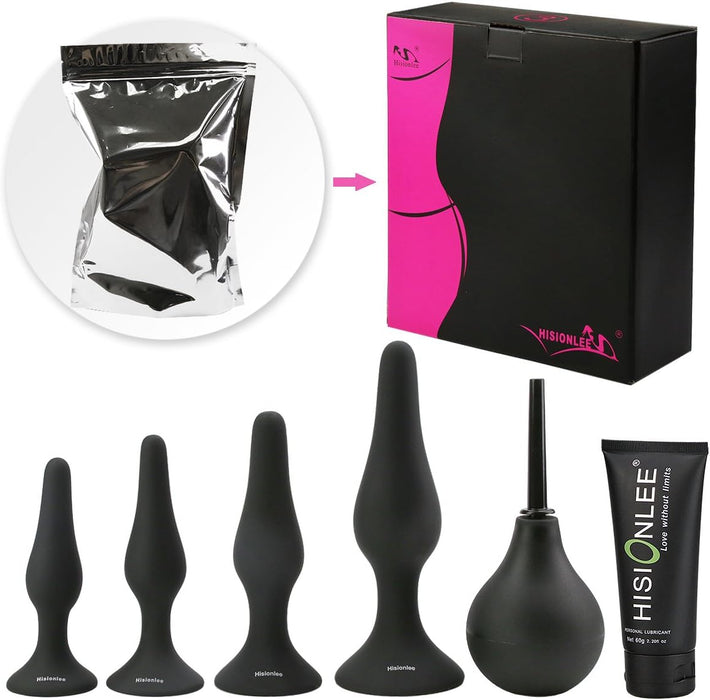 5 Daļu Anālo Tapsliņu Komplekti no Medicīniskā Silikona Komfortam