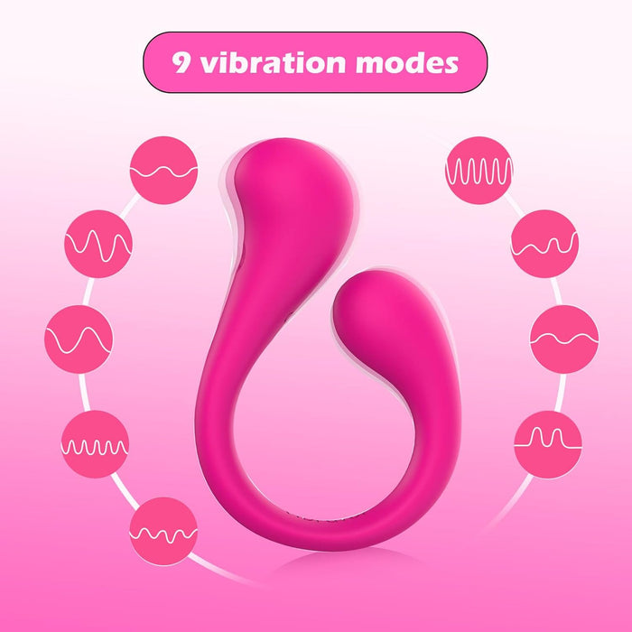 Bluetooth vibrators ar 9 režīmiem un aplikācijas vadību pāriem un individuāliem