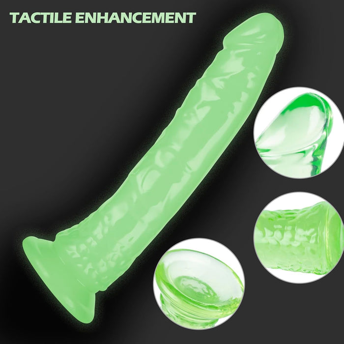 20 см реалистичный зеленый дилдо с сильной присоской, подходит для начинающих и пар