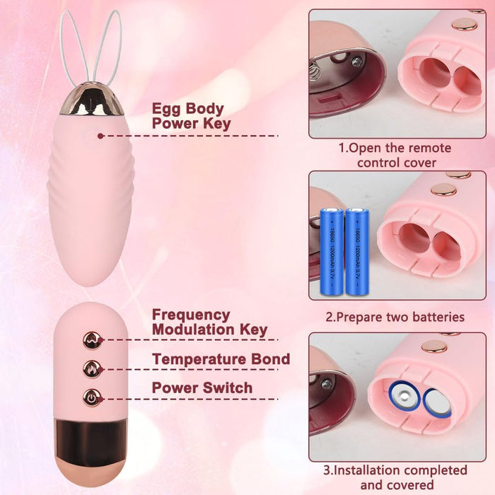 Vibrējošs olu gailis ar 10 vibrācijas režīmiem un tālvadību sievietēm