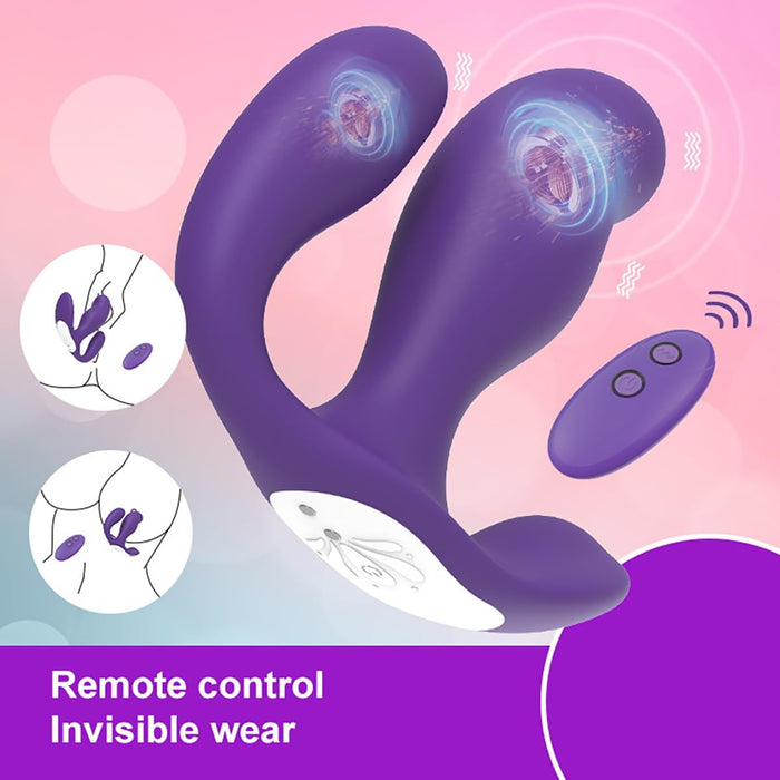 Diskrēts 3-in-1 tauriņa vibrators ar 7 režīmiem un tālvadību