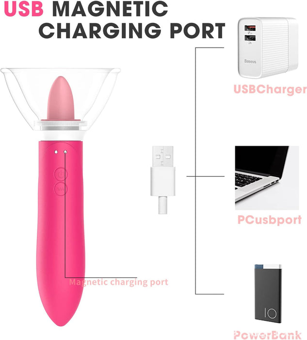 Vibrators sievietēm ar 3in1 stimulāciju: klitora sūcējs un 10 režīmi