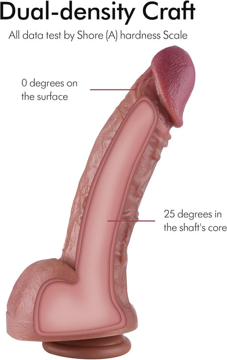 Огромный реалистичный дилдо с сильной присоской, длина 32 см
