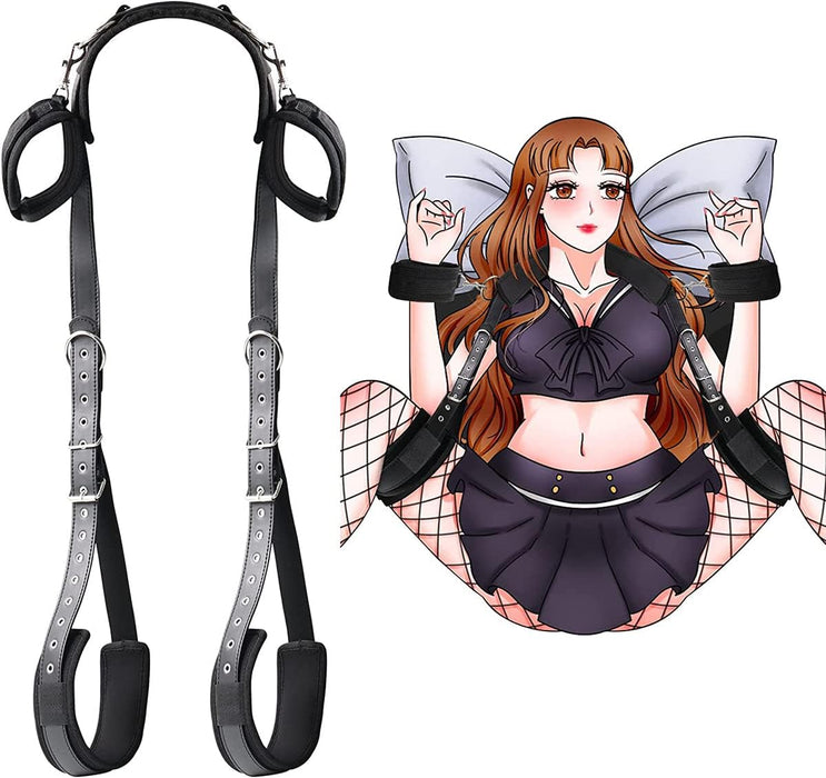 Набор для bondage с наручниками и ножными манжетами с сильной присоской