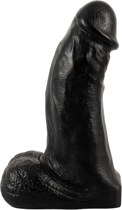 Reālistisks milzīgs tumši ādas krāsas dildo, 17.5 cm garš