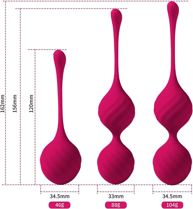 Kegla bumbiņas trenažieris sievietēm – 3 gab. silikona komplekts