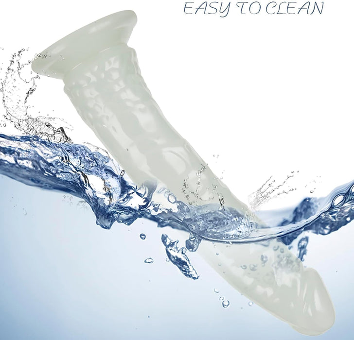 20 см реалистичный зеленый дилдо с сильной присоской, подходит для начинающих и пар