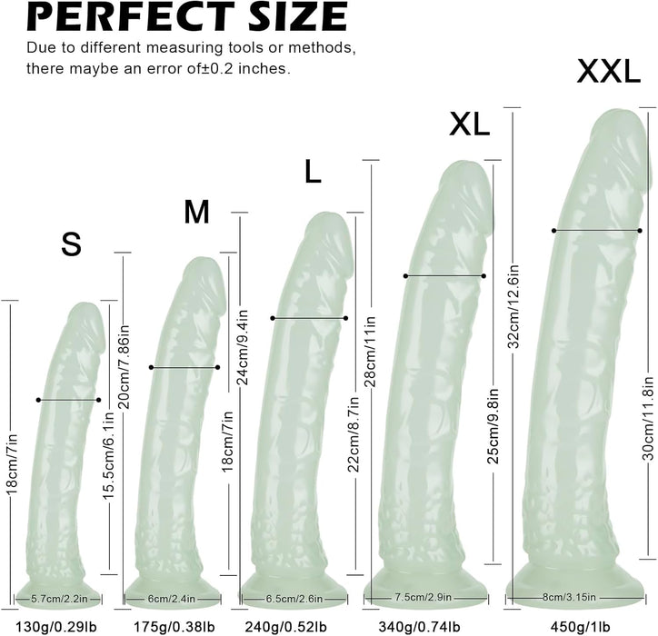 20 см реалистичный зеленый дилдо с сильной присоской, подходит для начинающих и пар