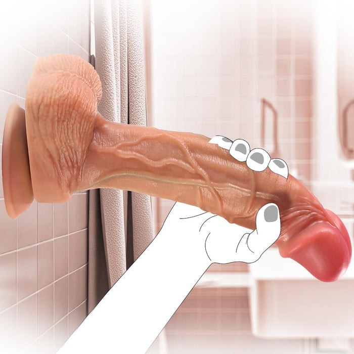 XXL lieluma silikona dildo ar spēcīgu piesūcekni sievietēm un vīriešiem