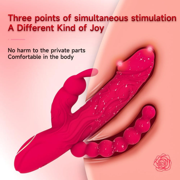 3 vienā trusīša vibrators ar 10 vibrācijas režīmiem un kompakto dizainu sievietēm