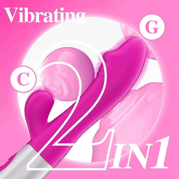 Stilīgs Rabbit Vibrators ar 7 Vibrāciju Režīmiem Klitora un G Punktu Stimulācijai