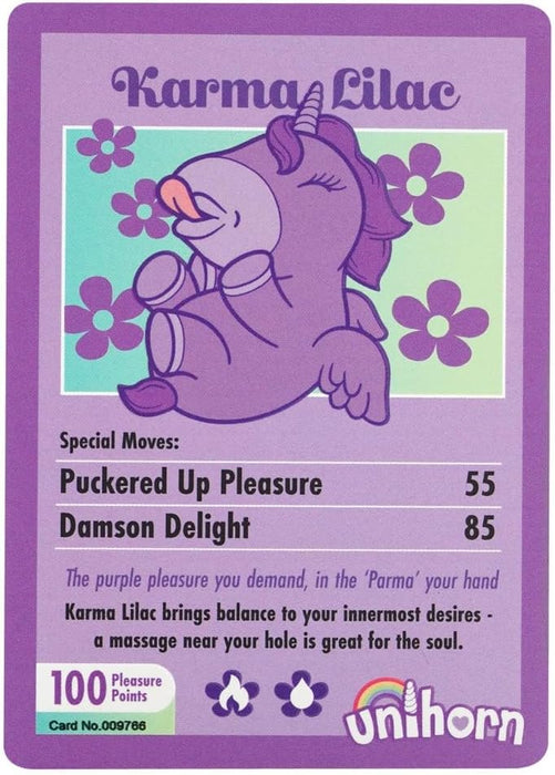 Karma Auflegevibrator violeta krāsā ar mīļu vienradža dizainu, 9 cm