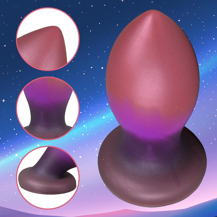 Šķidra silikona anālais plugs ar spēcīgu piesūcekni – ērtībai un baudai