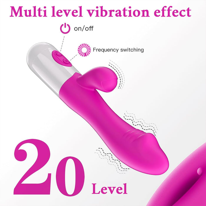 Stilīgs Rabbit Vibrators ar 7 Vibrāciju Režīmiem Klitora un G Punktu Stimulācijai