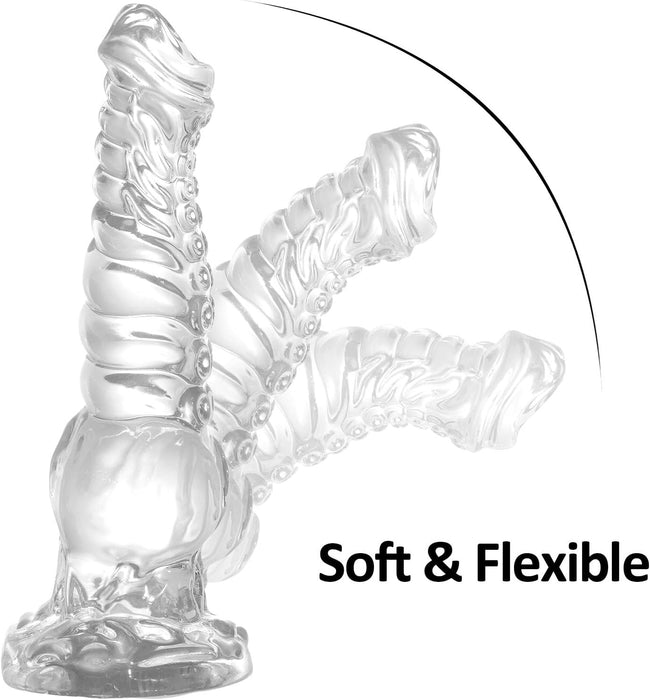 Монстр-дилдо 24 см с сильной присоской в форме щупальца