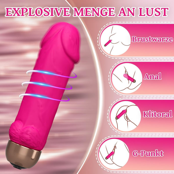 Mini vibrators sievietēm ar 10 vibrācijas režīmiem un ūdensizturīgu dizainu