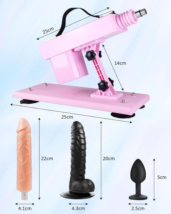 Inteliģentā seksa mašīna ar spēcīgu piesūcekni un regulējamu intensitāti