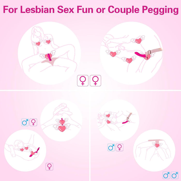 Страпон-вибратор с сильной присоской и 10 режимами вибрации для женщин