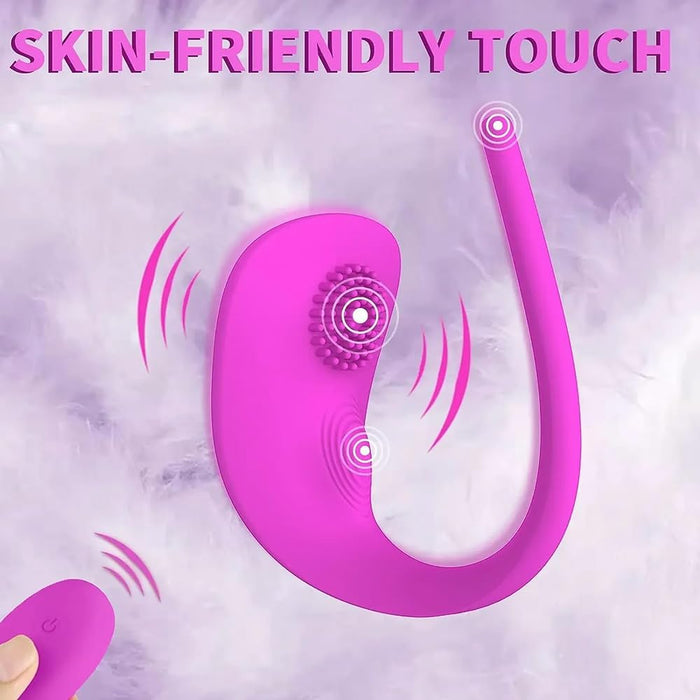 Ультратонкий Butterfly вибратор для женщин с сильной присоской и 7 режимами