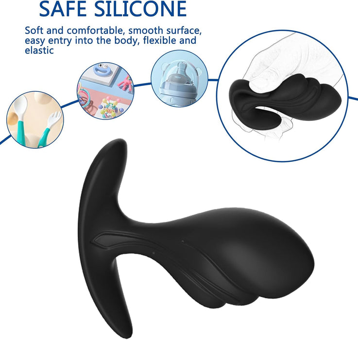 Набор из 3 анальных плагов с спиральной формой и с сильной присоской