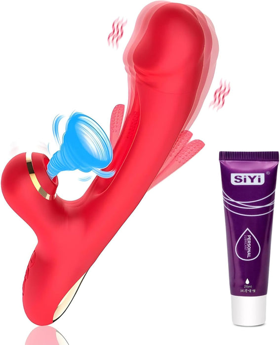3-in-1 vibrators sievietēm ar G-punktu, klitoru un krūšu galiņu stimulāciju
