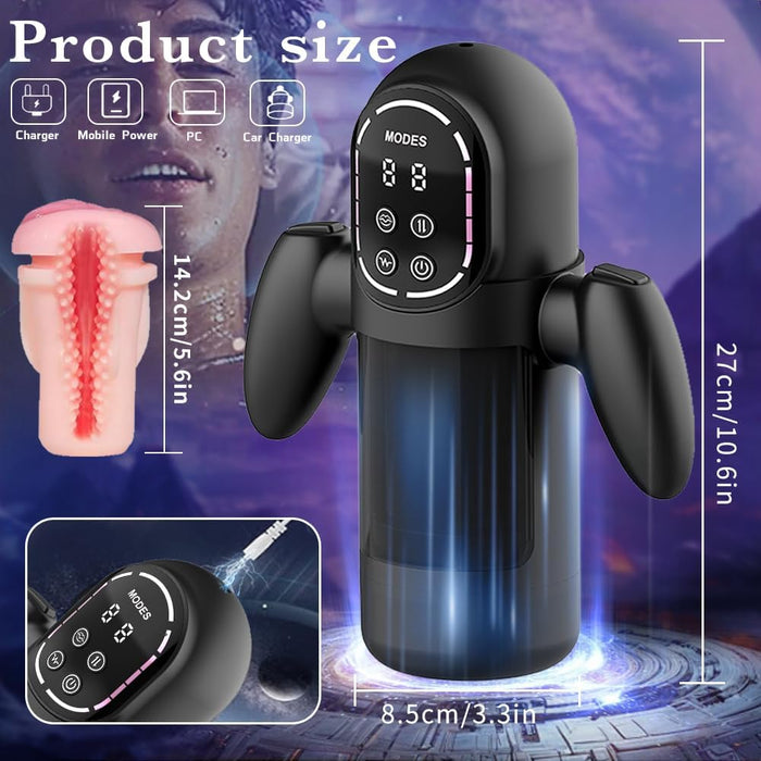 Автоматический вибрирующий мужской мастурбатор с 3 режимами тренировки с сильной присоской