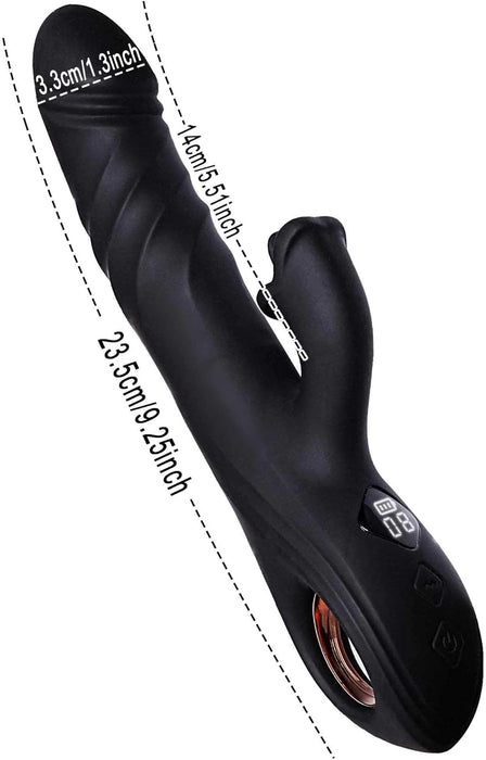 Вибратор-дилдо с клиторным стимулятором и 8 режимами вибрации с сильной присоской