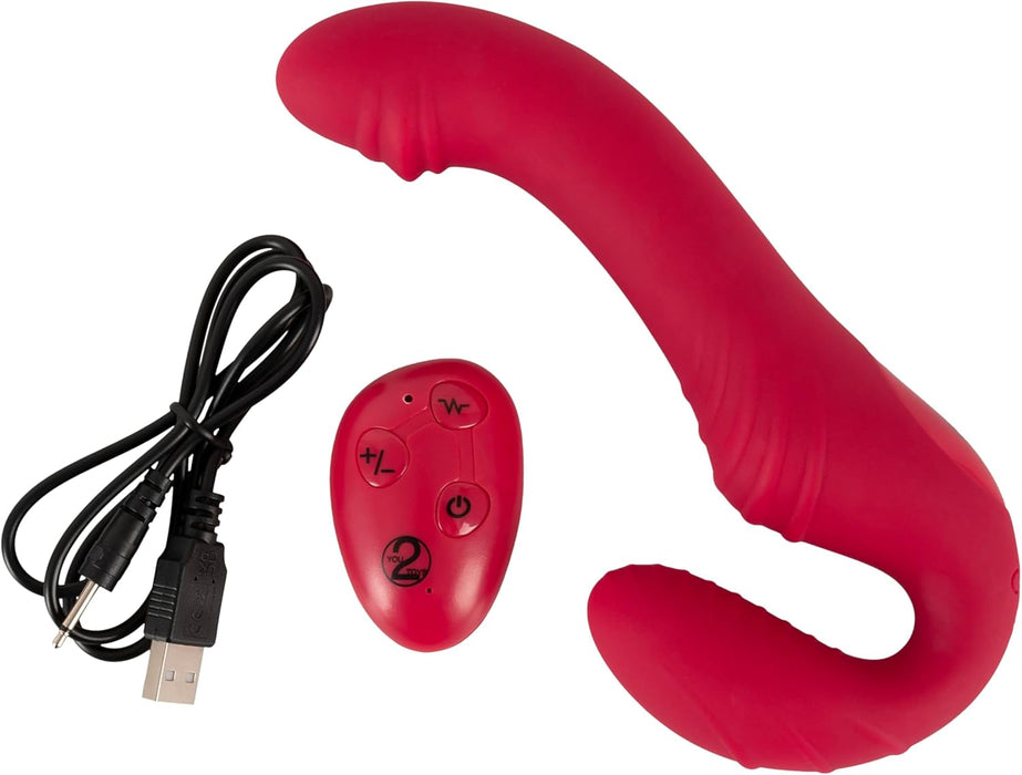 Strapless Strapons – stimulējošs dubultais vibrators sievietēm un vīriešiem
